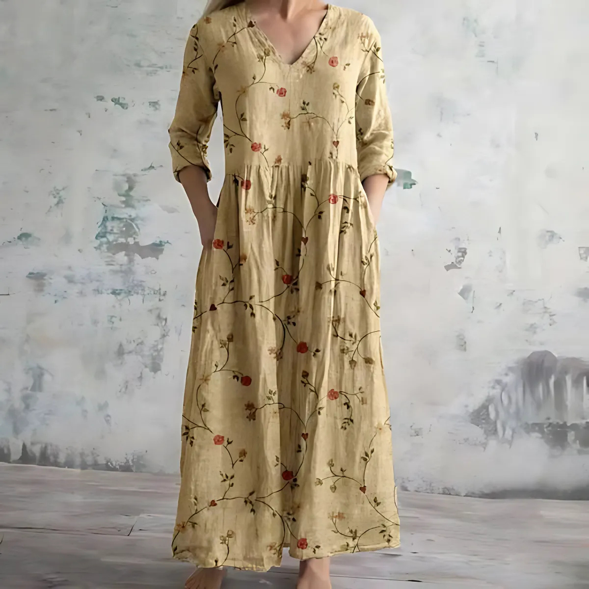 Ebba | Elegant blommig klänning