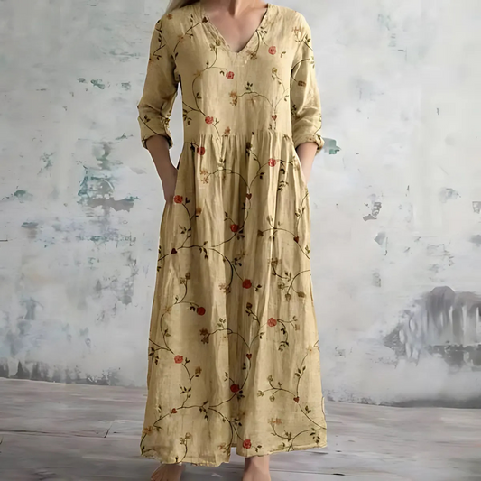 Ebba | Elegant blommig klänning
