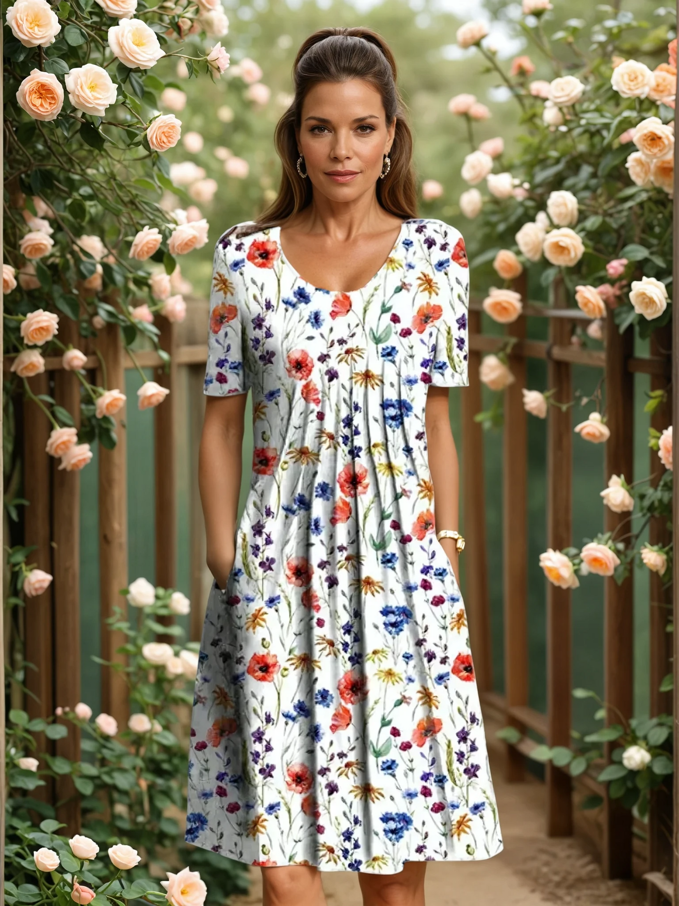 Marga | Elegant klänning med magtäckning